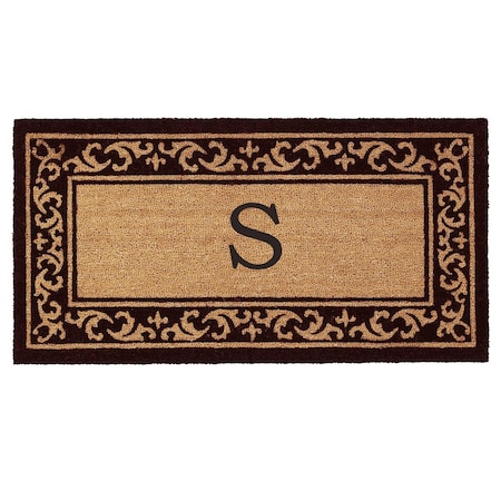 Calloway Mills Monogram Door Mat, Black, Natural, 36 in W x 72 in L 120063672S